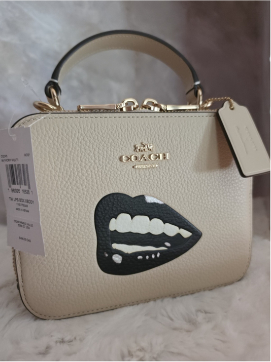 Coach Handbags - NWT Coach Tom Wesselmann Lunch Box Crossbody Ivory Leather CQ045